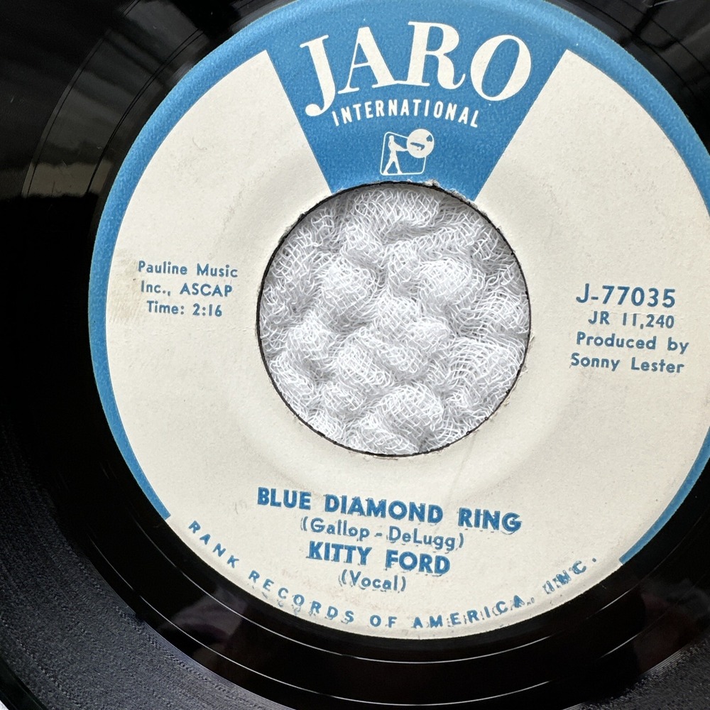 FUNK SOUL 45 Vinyl KITTY FORD Blue Diamond Ring /I Love You Conrad JARO Listen